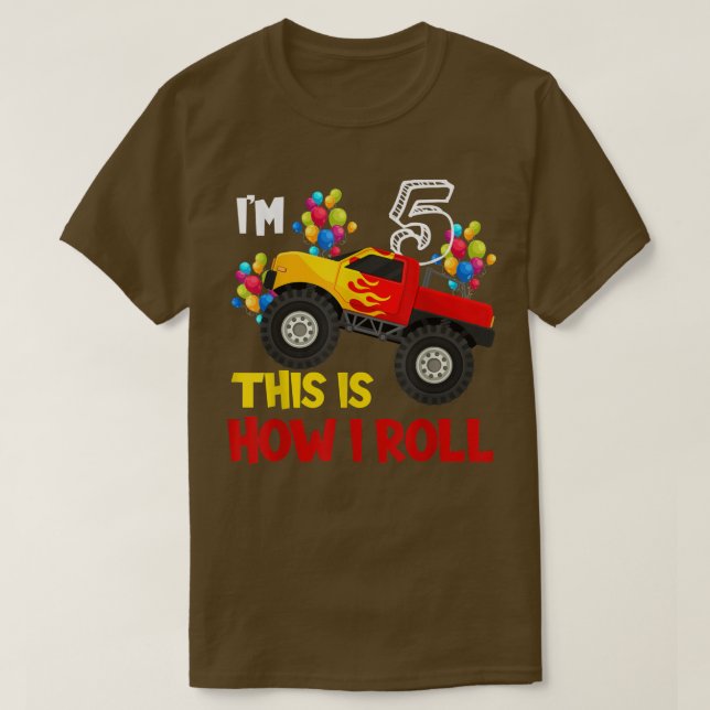 Camiseta Eu sou 5, é assim que eu faço o 5 do Monstro (Frente do Design)