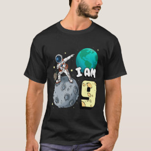 Camiseta Eu sou 9 astronauta espacial Kid Moon Walker 9º an