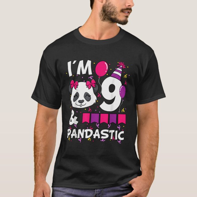 Camiseta Eu Sou 9 Pandástico Py 9ª Celebração De Dia (Frente)