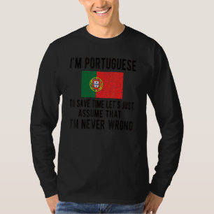 Camiseta Eu sou a bandeira portuguesa Raízes portuguesas