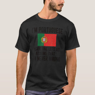 Camiseta Eu sou a bandeira portuguesa Raízes portuguesas