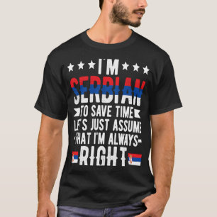 Camiseta Eu sou a bandeira sérvia sérvia sérvia raízes sérv