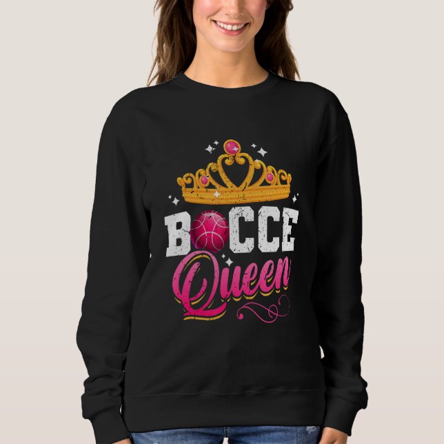 Camiseta Eu sou a Bocce Rainha Italiana Jogo de Boliches (Frente)
