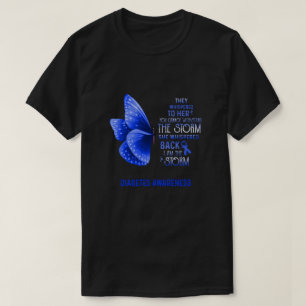 Camiseta Eu Sou A Borboleta Da Consciência Da Diabetes