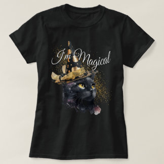 Camiseta Eu sou a Camisa-do-Dia das Bruxas Mágicas de Gato