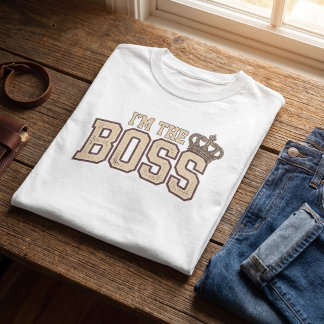 Camiseta Eu Sou a Chefe Mamãe Diversão Maternidade Combinan