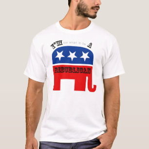Camiseta Eu sou (a esperto a ser) um republicano
