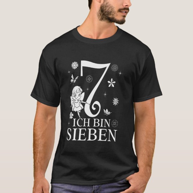 Camiseta Eu Sou a Fada do Aniversário dos Sete Anos Seven (Frente)