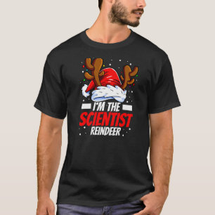 Camiseta Eu sou a família cientista das renas combinando co