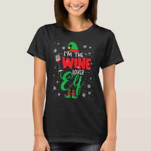 Camiseta Eu sou a família de vinhos Bebendo de Elf de Natal
