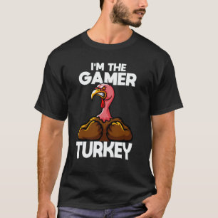 Camiseta Eu sou a Família Gamer Turkey Ação de Graças