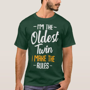 Camiseta Eu Sou A Família Mais Antiga De Irmãos Gêmeos Engr