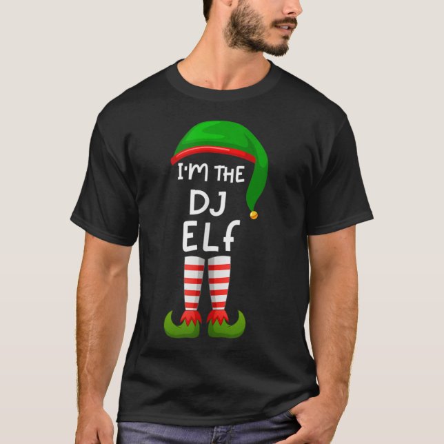 Camiseta Eu sou a Festa da Família Elf Engraçada do DJ Elf (Frente)