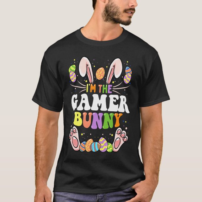 Camiseta Eu sou a Festa de Páscoa Familiar Coelhante (Frente)