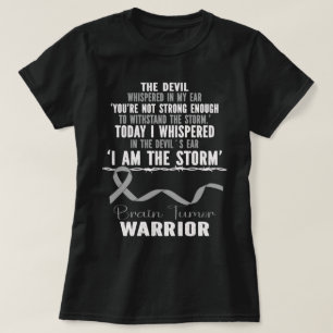 Camiseta Eu Sou A Fita Da Cinza Do Tumor Do Cérebro Da Temp