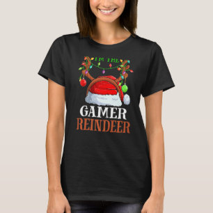 Camiseta Eu sou a "Gamer Reindeer Christmas Pajamas Family