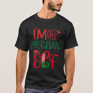Camiseta Eu sou a Grávida Elf Matching Family Feia Christma