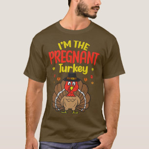 Camiseta Eu sou a Grávida Turquia Feliz Ação de Graças 2022