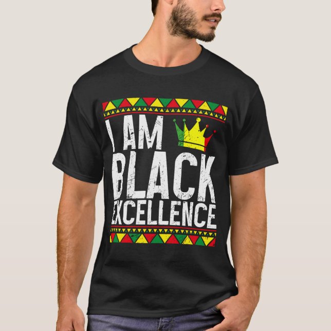 Camiseta Eu Sou a História Excelente Roupa Negra Mulheres N (Frente)