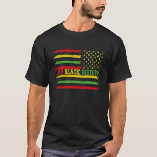 Camiseta EU SOU A HISTÓRIA NEGRA A História Negra Americana