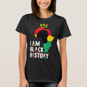 Camiseta Eu sou a História Negra, afro, melanina rainha