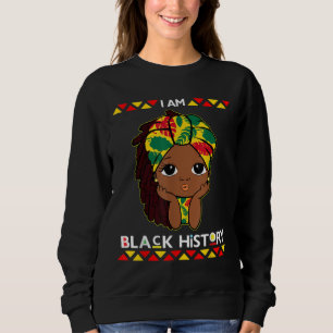 Camiseta Eu sou a história negra afro-menina cabelo natural