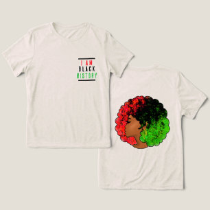 Camiseta Eu sou a história negra bandeira pan-africana sobr