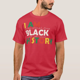 Camiseta Eu sou a História Negra BLM História Negra Mês Pre