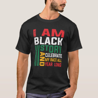 Camiseta EU SOU A HISTÓRIA NEGRA DA História do Orgulho Afr