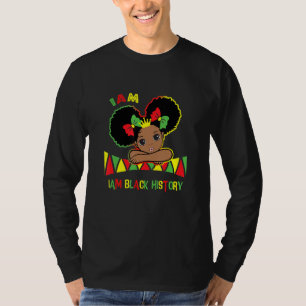 Camiseta Eu sou a História Negra Garota Negra Afro-Africana