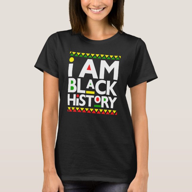 Camiseta Eu Sou A História Negra Melanina Homens Mulheres C (Frente)