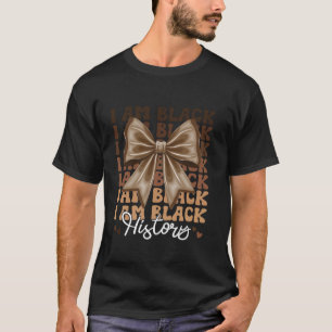 Camiseta Eu sou a História Negra Mês Arco Coquette afro Ame