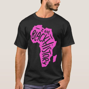 Camiseta Eu sou a História Negra Mês Celebração da América 