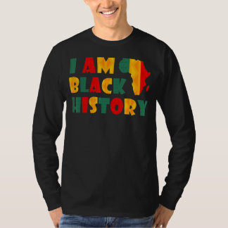 Camiseta Eu sou a História Negra Mês de História Negra Afro