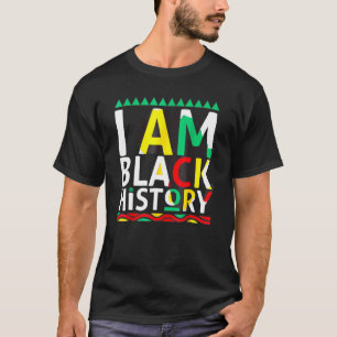 Camiseta Eu Sou a História Negra Mês do Orgulho Africano