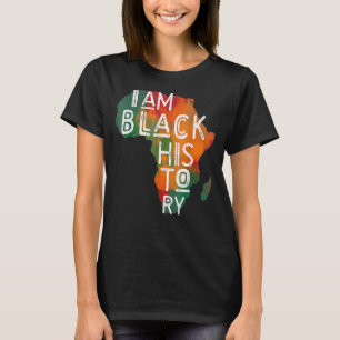 Camiseta Eu Sou a História Negra Mês do Orgulho Africano