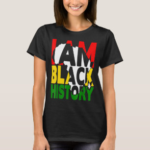 Camiseta Eu Sou a História Negra Mês do Orgulho Africano-Am