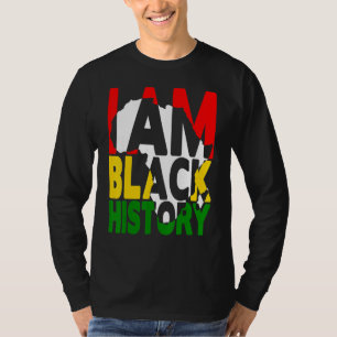 Camiseta Eu Sou a História Negra Mês do Orgulho Africano-Am