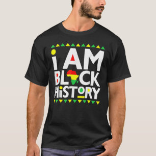 Camiseta Eu Sou a História Negra Mês do Orgulho Africano-Am