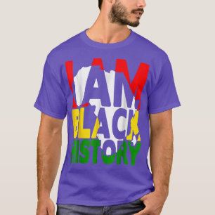 Camiseta Eu sou a História Negra Mês do Orgulho Africano Am