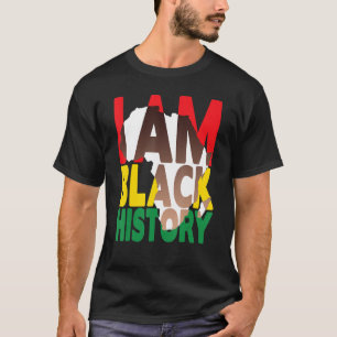 Camiseta Eu Sou a História Negra Mês do Orgulho Africano Am