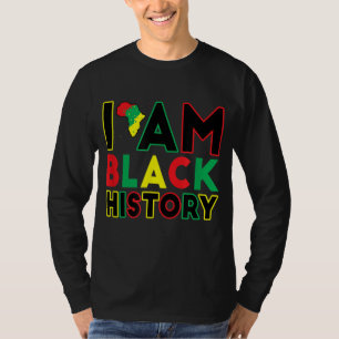 Camiseta Eu Sou a História Negra Mês do Orgulho Africano-Am