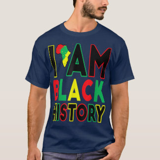 Camiseta Eu Sou a História Negra Mês do Orgulho Africano-Am