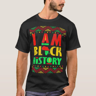 Camiseta Eu sou a História Negra Mês do Orgulho Afro-Americ