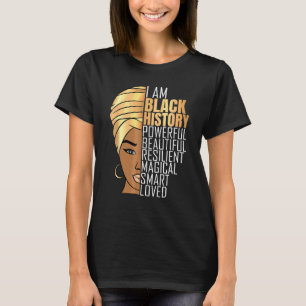 Camiseta Eu Sou A História Negra Mulheres Poderosas Meninas