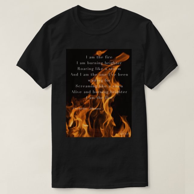 Camiseta Eu sou a letra do fogo - Halestorm Premium Scoop (Frente do Design)