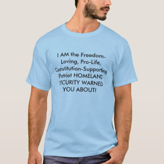 Camiseta EU SOU a Liberdade-Loving, Pro-Vida, constituição…