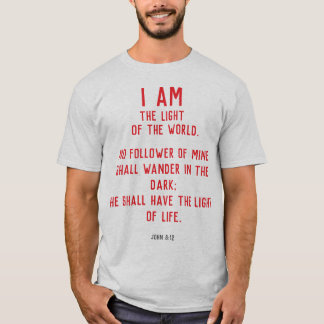 Camiseta Eu Sou a Luz do Mundo João 8:12 Cristão