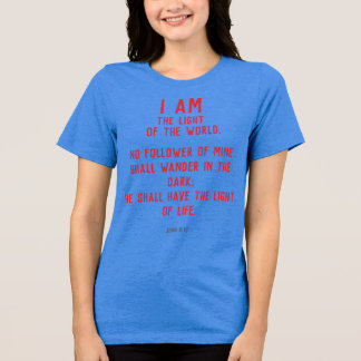 Camiseta Eu Sou a Luz do Mundo João 8:12 Cristão