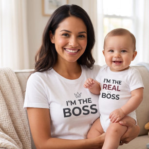Camiseta Eu Sou a Mãe Chefe Mãe Divertida Maternidade Combi
